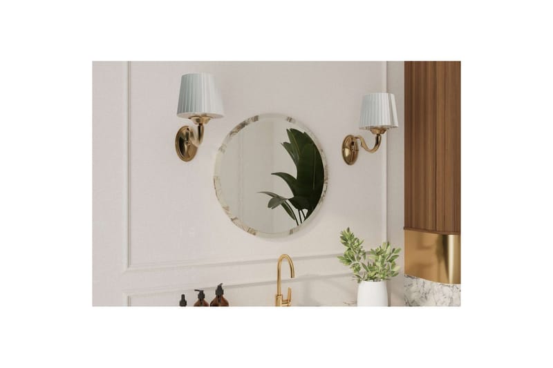 Buhem Badrumsspegel 60 cm Rund - Marmor - Hus & renovering - Kök & bad - Badrum - Badrumsmöbler & badrumsinredning - Badrumsspegel