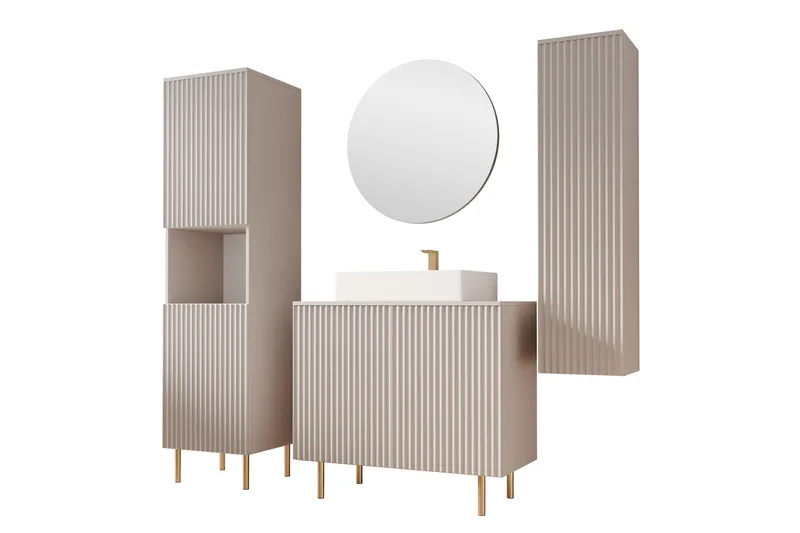 Casa Komplett möbelpaket - Beige - Hus & renovering - Kök & bad - Badrum - Badrumsmöbler & badrumsinredning - Kompletta möbelpaket badrum