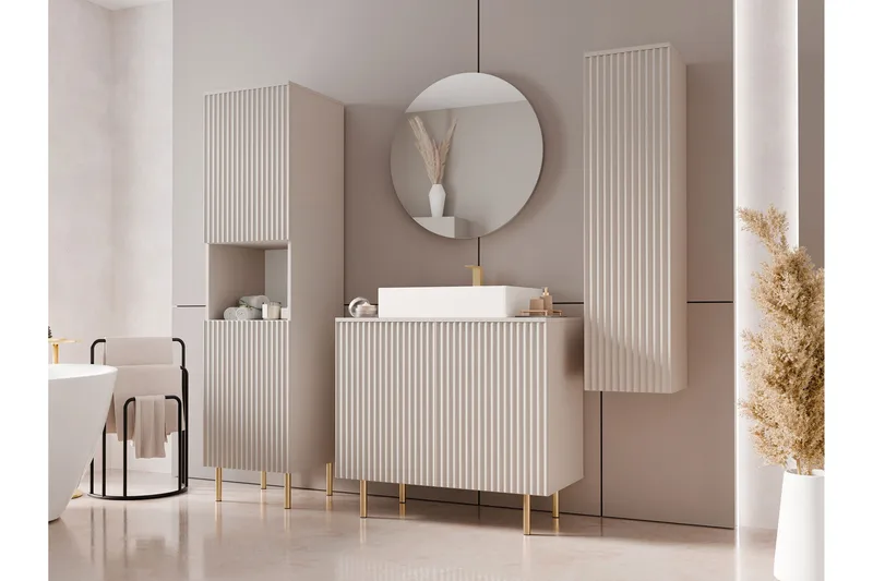 Casa Komplett möbelpaket - Beige - Hus & renovering - Kök & bad - Badrum - Badrumsmöbler & badrumsinredning - Kompletta möbelpaket badrum