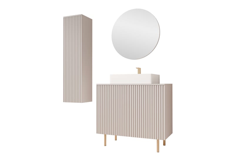 Casa Komplett möbelpaket - Beige - Hus & renovering - Kök & bad - Badrum - Badrumsmöbler & badrumsinredning - Kompletta möbelpaket badrum
