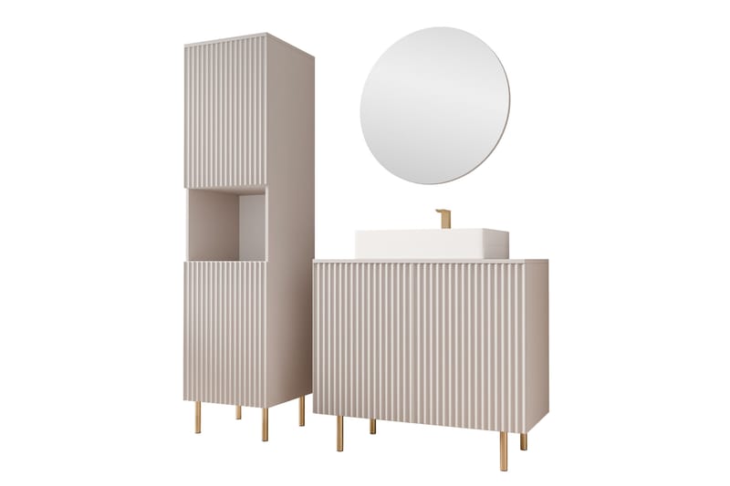 Casa Komplett möbelpaket - Beige - Hus & renovering - Kök & bad - Badrum - Badrumsmöbler & badrumsinredning - Kompletta möbelpaket badrum