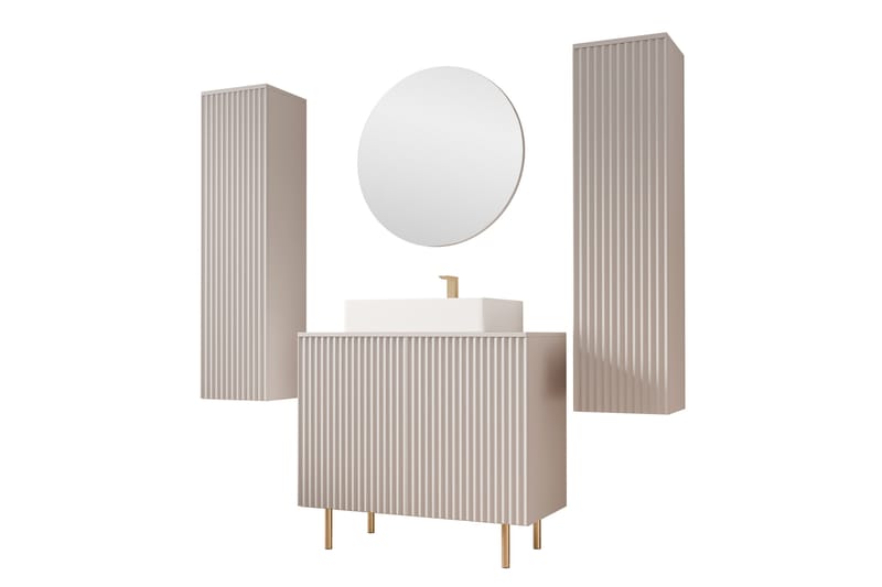 Casa Komplett möbelpaket - Beige - Hus & renovering - Kök & bad - Badrum - Badrumsmöbler & badrumsinredning - Kompletta möbelpaket badrum