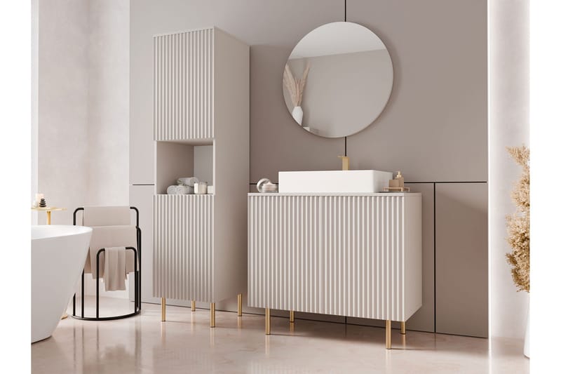 Casa Komplett möbelpaket - Beige - Hus & renovering - Kök & bad - Badrum - Badrumsmöbler & badrumsinredning - Kompletta möbelpaket badrum