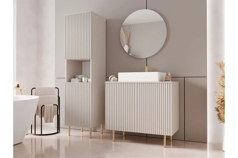 Casa Komplett möbelpaket - Beige - Hus & renovering - Kök & bad - Badrum - Badrumsmöbler & badrumsinredning - Kompletta möbelpaket badrum