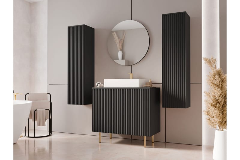 Casa Komplett möbelpaket - Svart - Hus & renovering - Kök & bad - Badrum - Badrumsmöbler & badrumsinredning - Kompletta möbelpaket badrum
