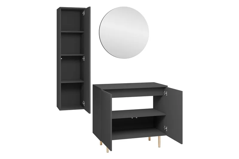 Casa Komplett möbelpaket - Svart - Hus & renovering - Kök & bad - Badrum - Badrumsmöbler & badrumsinredning - Kompletta möbelpaket badrum