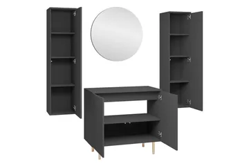 Casa Komplett möbelpaket - Svart - Hus & renovering - Kök & bad - Badrum - Badrumsmöbler & badrumsinredning - Kompletta möbelpaket badrum