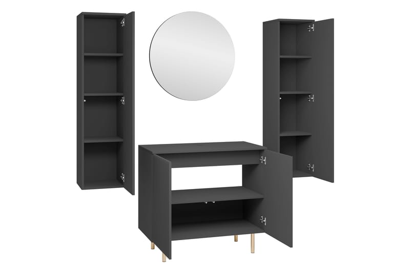 Casa Komplett möbelpaket - Svart - Hus & renovering - Kök & bad - Badrum - Badrumsmöbler & badrumsinredning - Kompletta möbelpaket badrum