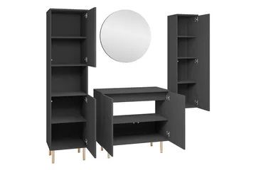 Casa Komplett möbelpaket - Svart - Hus & renovering - Kök & bad - Badrum - Badrumsmöbler & badrumsinredning - Kompletta möbelpaket badrum