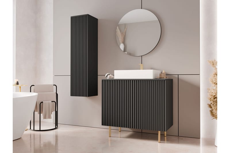 Casa Komplett möbelpaket - Svart/Vit - Hus & renovering - Kök & bad - Badrum - Badrumsmöbler & badrumsinredning - Kompletta möbelpaket badrum