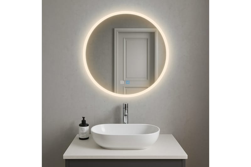 Clas Rund Badrumsspegel med LED-belysning 120 cm - Anti-Fog och Touch-Styrning - Hus & renovering - Kök & bad - Badrum - Badrumsmöbler & badrumsinredning - Badrumsspegel