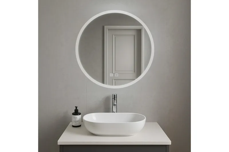 Clas Rund Badrumsspegel med LED-belysning 120 cm - Anti-Fog och Touch-Styrning - Hus & renovering - Kök & bad - Badrum - Badrumsmöbler & badrumsinredning - Badrumsspegel
