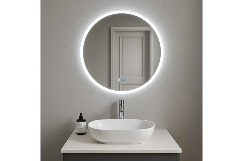 Clas Rund Badrumsspegel med LED-belysning 120 cm - Anti-Fog och Touch-Styrning - Hus & renovering - Kök & bad - Badrum - Badrumsmöbler & badrumsinredning - Badrumsspegel