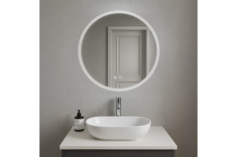 Clas Rund Badrumsspegel med LED-belysning 120 cm - Anti-Fog och Touch-Styrning - Hus & renovering - Kök & bad - Badrum - Badrumsmöbler & badrumsinredning - Badrumsspegel