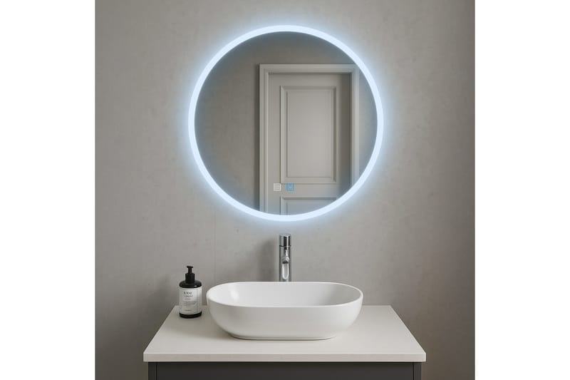 Clas Rund Badrumsspegel med LED-belysning 120 cm - Anti-Fog och Touch-Styrning - Hus & renovering - Kök & bad - Badrum - Badrumsmöbler & badrumsinredning - Badrumsspegel