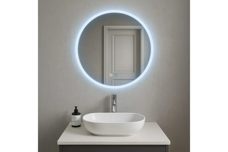 Clas Rund Badrumsspegel med LED-belysning 120 cm - Anti-Fog och Touch-Styrning - Hus & renovering - Kök & bad - Badrum - Badrumsmöbler & badrumsinredning - Badrumsspegel