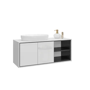 Diskbänkskåp Irvine 2 Dörrar - Vit Högglans, 120 cm - Hus & renovering - Kök & bad - Badrum - Badrumsmöbler & badrumsinredning - Badrumsskåp
