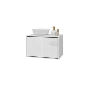 Diskbänkskåp Irvine 2 Dörrar - Vit Högglans, 78 cm - Hus & renovering - Kök & bad - Badrum - Badrumsmöbler & badrumsinredning - Badrumsskåp