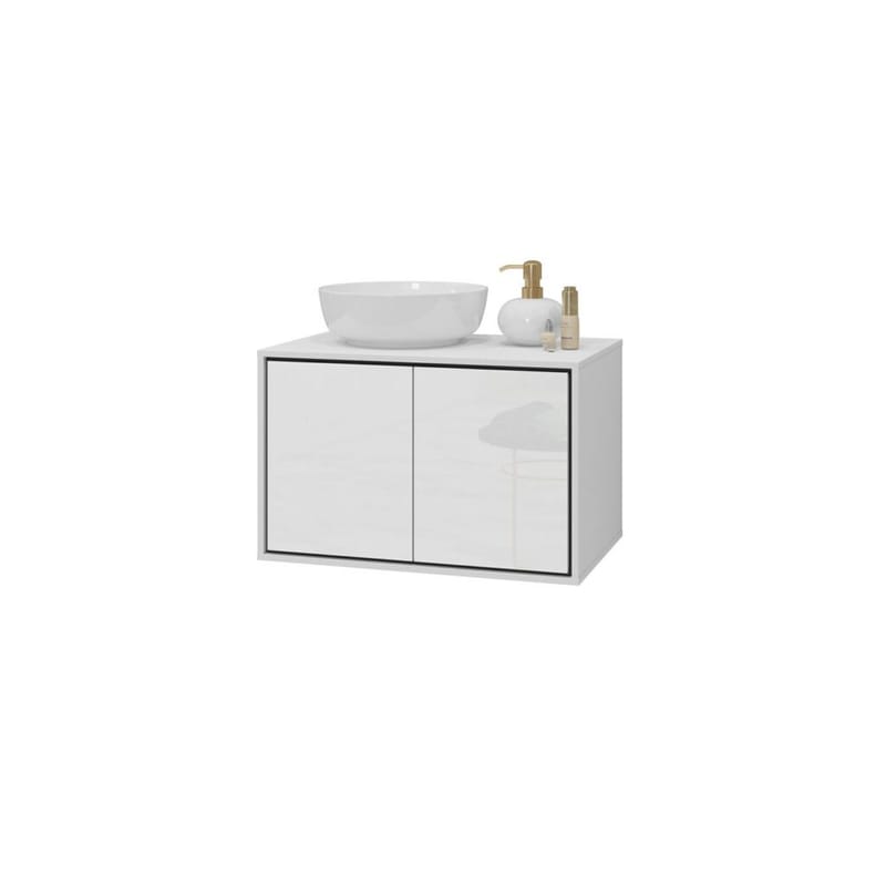 Diskbänkskåp Irvine 2 Dörrar - Vit Högglans, 78 cm - Hus & renovering - Kök & bad - Badrum - Badrumsmöbler & badrumsinredning - Badrumsskåp