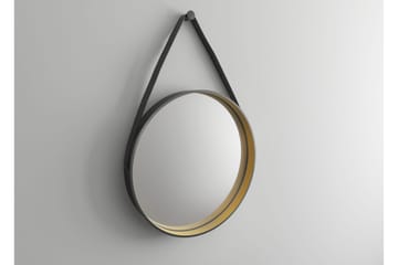 Djupqvior Spegel 55x55 cm Rund - Svart/Guld - Hus & renovering - Kök & bad - Badrum - Badrumsmöbler & badrumsinredning - Badrumsspegel