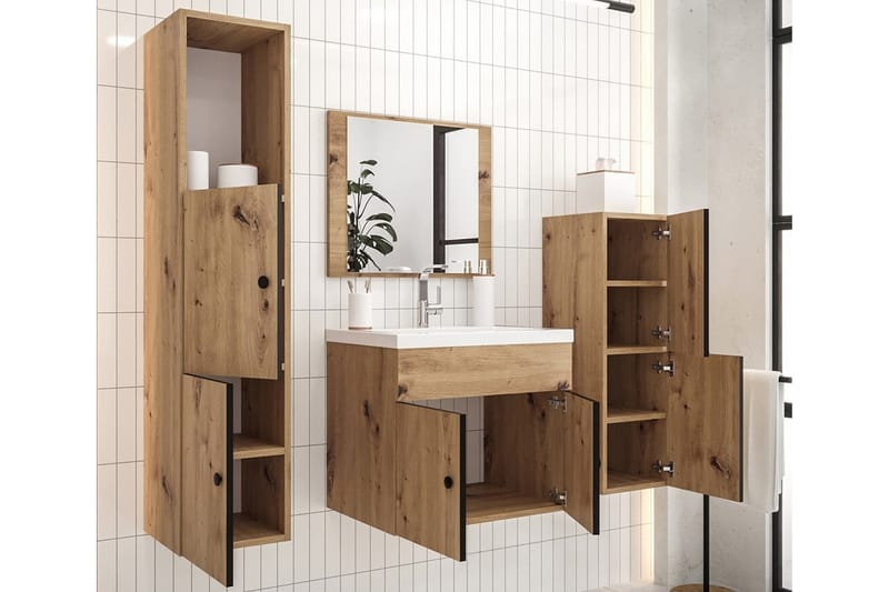 Dunvegan Badrumsmöbelset - Brun - Kompletta möbelpaket badrum