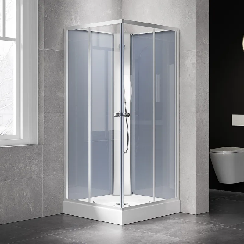 Duschkabin 80x80x203cm | Komplett - Aluminiumprofil, undefined