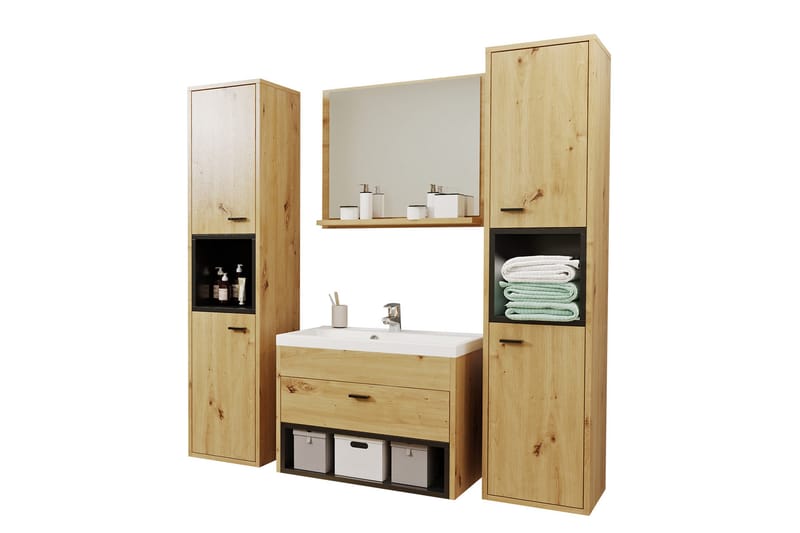 Ekomi Möbelset för Badrum 133 cm - Hus & renovering - Kök & bad - Badrum - Badrumsmöbler & badrumsinredning - Kompletta möbelpaket badrum