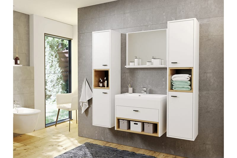 Ekomi Möbelset för Badrum 133 cm - Hus & renovering - Kök & bad - Badrum - Badrumsmöbler & badrumsinredning - Kompletta möbelpaket badrum