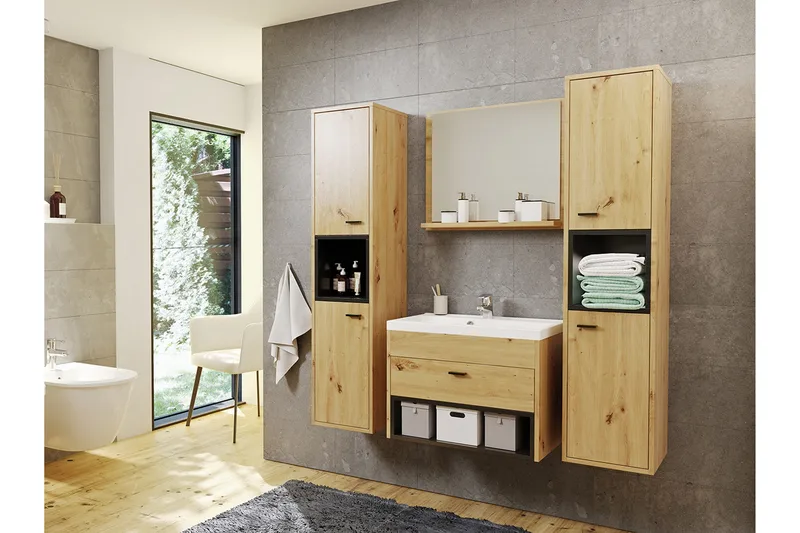 Ekomi Möbelset för Badrum 133 cm - Hus & renovering - Kök & bad - Badrum - Badrumsmöbler & badrumsinredning - Kompletta möbelpaket badrum