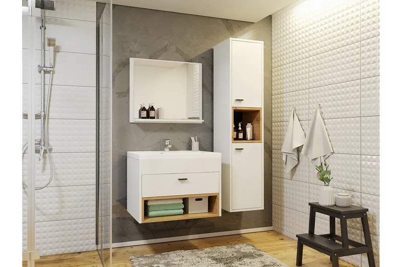 Ekomi Möbelset för Badrum 133 cm - Hus & renovering - Kök & bad - Badrum - Badrumsmöbler & badrumsinredning - Kompletta möbelpaket badrum