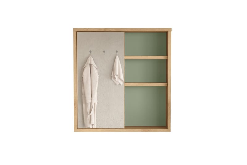 Enis Väggskåp 60 cm - Ek/Grön - Hus & renovering - Kök & bad - Badrum - Badrumsmöbler & badrumsinredning - Badrumsskåp