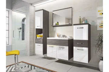 Ericka Badrumsset - Vit/Högglans - Hus & renovering - Kök & bad - Badrum - Badrumsmöbler & badrumsinredning - Kompletta möbelpaket badrum