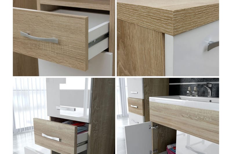 Ericka Möbelset för Badrum 133 cm - Hus & renovering - Kök & bad - Badrum - Badrumsmöbler & badrumsinredning - Kompletta möbelpaket badrum