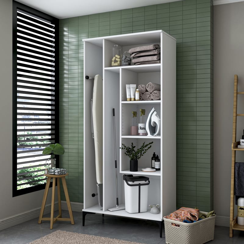 Fenvik Badrumsskåp 90x198,6x45 cm - Vit - Hus & renovering - Kök & bad - Badrum - Badrumsmöbler & badrumsinredning - Badrumsskåp