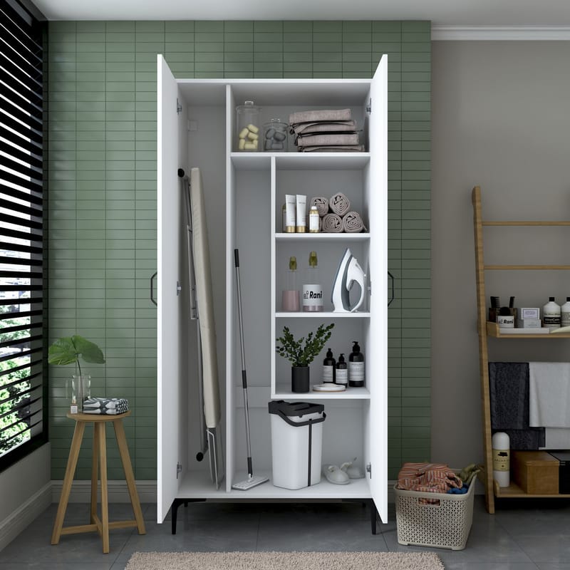 Fenvik Badrumsskåp 90x198,6x45 cm - Vit - Hus & renovering - Kök & bad - Badrum - Badrumsmöbler & badrumsinredning - Badrumsskåp