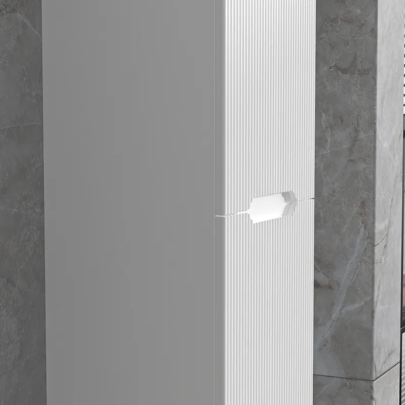 Högskåp badrum 160x35cm | Vägghängt | Tuba - Vit - Hus & renovering - Kök & bad - Badrum - Badrumsmöbler & badrumsinredning - Badrumsskåp