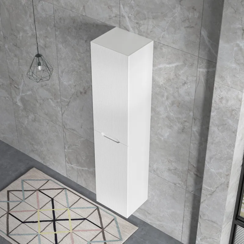 Högskåp badrum 160x35cm | Vägghängt | Tuba - Vit - Hus & renovering - Kök & bad - Badrum - Badrumsmöbler & badrumsinredning - Badrumsskåp