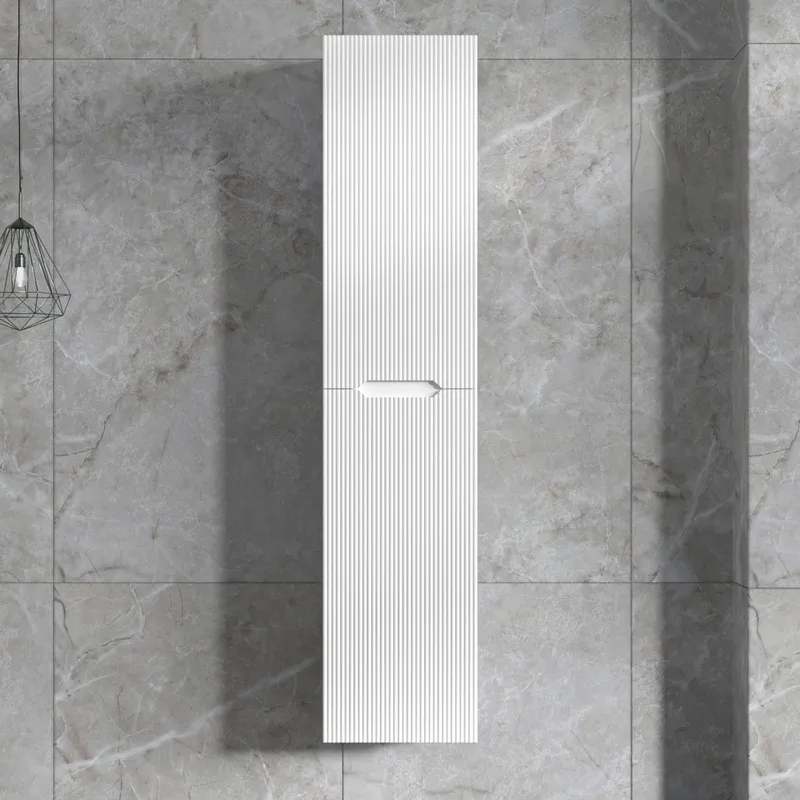 Högskåp badrum 160x35cm | Vägghängt | Tuba - Vit - Hus & renovering - Kök & bad - Badrum - Badrumsmöbler & badrumsinredning - Badrumsskåp