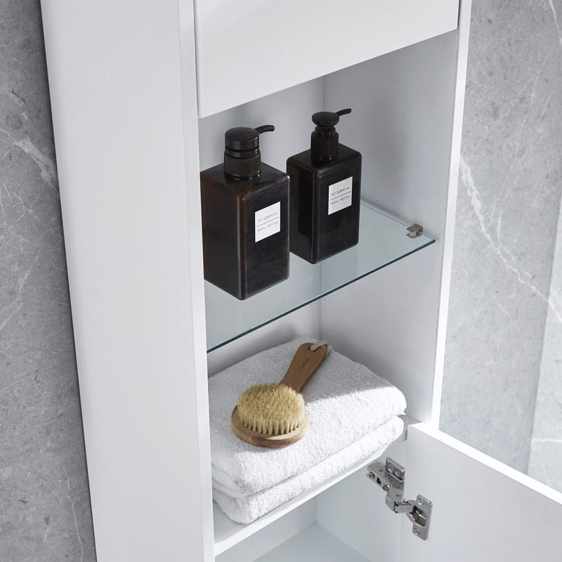 Högskåp badrum 170x35cm | Skåp & öppna hyllplan | Vit - Hus & renovering - Kök & bad - Badrum - Badrumsmöbler & badrumsinredning - Badrumsskåp