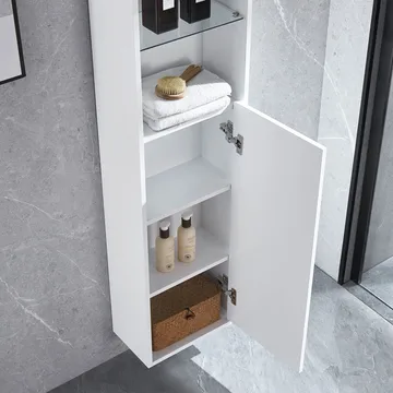 Högskåp badrum 170x35cm | Skåp & öppna hyllplan | Vit - Hus & renovering - Kök & bad - Badrum - Badrumsmöbler & badrumsinredning - Badrumsskåp