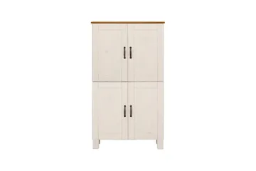 Högskåp till badrum Loft24 Badrumsskåp Alby 75x30x130 cm, Vit/Honung Vit,Ljusbrun - Hus & renovering - Kök & bad - Badrum - Badrumsmöbler & badrumsinredning - Badrumsskåp