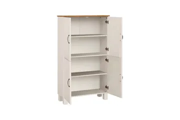 Högskåp till badrum Loft24 Badrumsskåp Alby 75x30x130 cm, Vit/Honung Vit,Ljusbrun - Hus & renovering - Kök & bad - Badrum - Badrumsmöbler & badrumsinredning - Badrumsskåp
