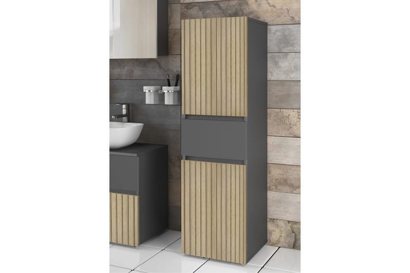 Högskåp till badrum Loft24 Wisla Högskåp till Badrum 130x38x35 cm Nature - Hus & renovering - Kök & bad - Badrum - Badrumsmöbler & badrumsinredning - Badrumsskåp