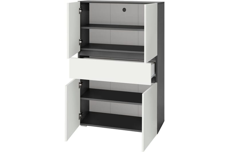 Högskåp till badrum Loft24 Wisla Högskåp till Badrum 130x76x35 cm Grå - Hus & renovering - Kök & bad - Badrum - Badrumsmöbler & badrumsinredning - Badrumsskåp