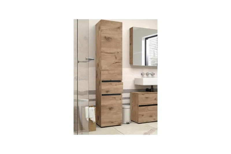 Högskåp till badrum Loft24 Wisla Högskåp till Badrum 180x38x35 cm Natur - Hus & renovering - Kök & bad - Badrum - Badrumsmöbler & badrumsinredning - Badrumsskåp
