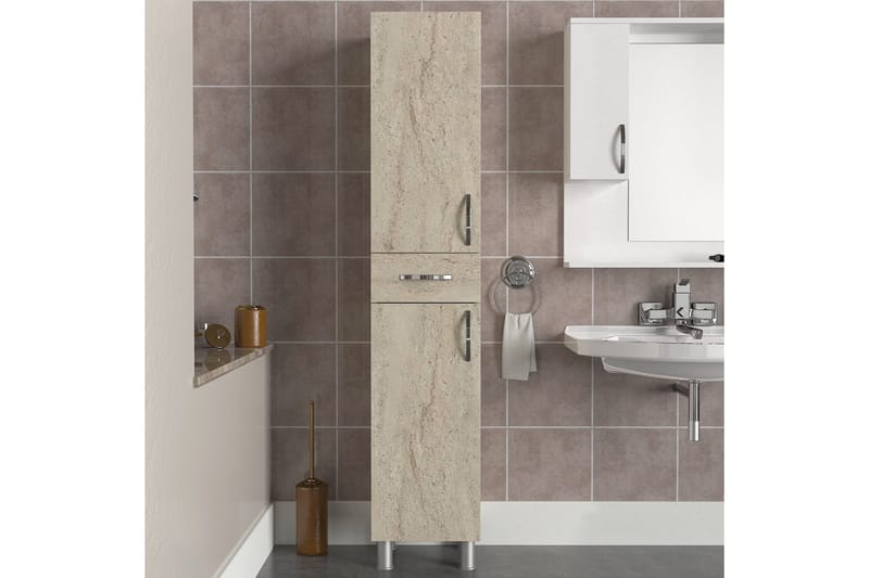 Högskåp till badrum Namo Högskåp Badrum Beige - Hus & renovering - Kök & bad - Badrum - Badrumsmöbler & badrumsinredning - Badrumsskåp