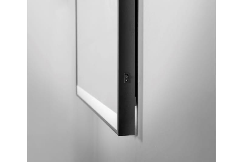 Knutby Badrumsspegel 80x60 cm LED-belysning - Svart - Hus & renovering - Kök & bad - Badrum - Badrumsmöbler & badrumsinredning - Badrumsspegel