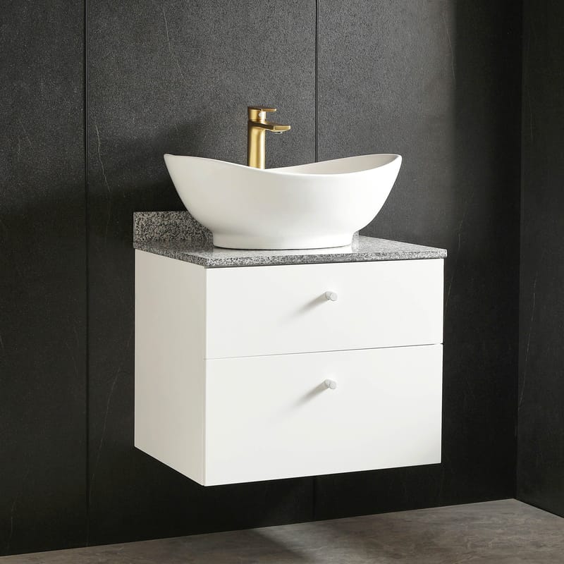 Kommod 60cm | Bänkskiva i marmor | Med tvättställ | Cauda, undefined