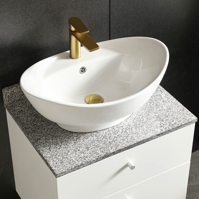 Kommod 60cm | Bänkskiva i marmor | Med tvättställ | Cauda - Hus & renovering - Kök & bad - Badrum - Badrumsmöbler & badrumsinredning - Tvättställsskåp & kommod