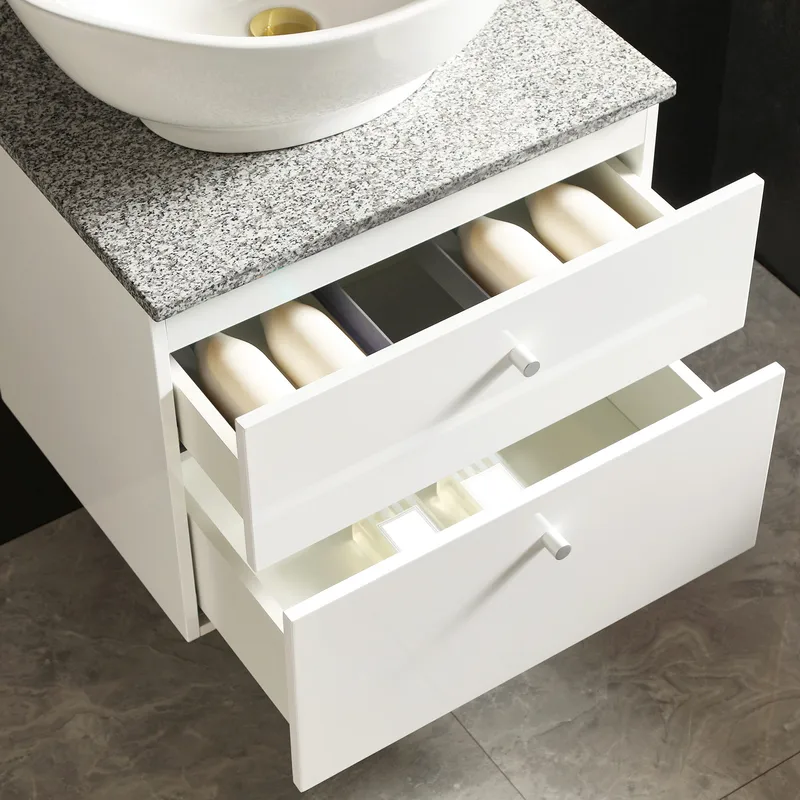 Kommod 60cm | Bänkskiva i marmor | Med tvättställ | Cauda - Hus & renovering - Kök & bad - Badrum - Badrumsmöbler & badrumsinredning - Tvättställsskåp & kommod